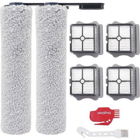 Pièces de Rechange pour Tineco Floor One S5 et S5 Pro - Rouleau à Brosse et Filtre HEPA - 2 Rouleaux et 4 Filtres (1/5)