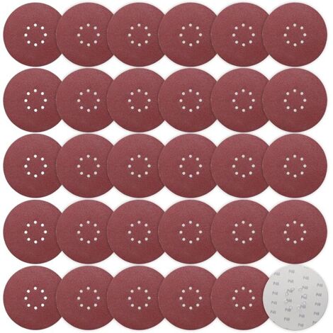 30 Pièces Disque Poncage 225 mm Grain 40, Disques Abrasifs 9 In 8 trous Ronds Papier for Ponceuse Girafe