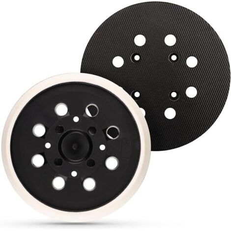 Lot de 2 disques Plateau de ponçage professionnel de 125 mm avec crochet et boucle, 8 trous, compatible avec ponceuse excentrique Bosch PEX 300 AE et PEX 400 AE