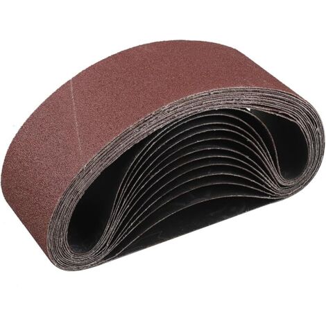 Bande Abrasive 75x 533 mm,12PCS 80 grain Ensemble de Bandes Abrasives (1/5)