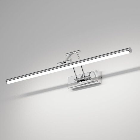 Led Miroir Lampe Salle de Bain 60cm,20W 1500 LM Lampes de salle de bains,Rotating Lampe Miroir Salle de Bain Ip44, Aluminium Applique Murale, Miroir Salle de Bain 5500K Blanc Froid,Chrome (1/5)