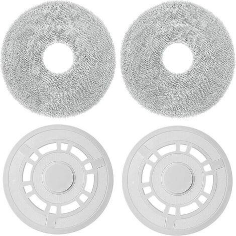 Lot de 2 serpillères avec 2 supports de rechange, pour Xiaomi X20+, Dreame L10S Pro Gen 2/L10S Pro Gen 3/L10 Ultra/L10S Pro/L10S Ultra/L10 Prime/X20 Pro, support de serpillère (1/5)