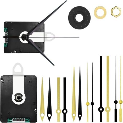 Mouvement d'Horloge à Quartz, 24MM Clockwork DCF Radio-piloté avec 4 Paires d'aiguilles, Mecanisme Horloge Murale Mouvement DCF Radio-piloté pour l'horloge de Bricolage Mouvement Silencieux (1/5)