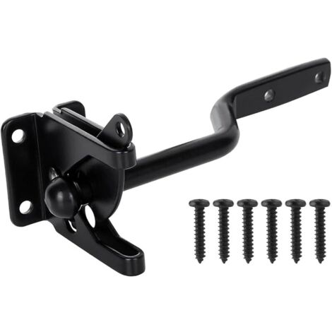 Loquet de portail autobloquant, levier de gravité automatique, loquets de porte, serrure de portail de jardin, serrure de clôture en acier inoxydable, verrou de quincaillerie à pêne basculant