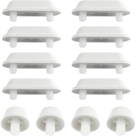 Lot de 12 tampons de siège de toilette, en plastique, compatibles avec la plupart des sièges de toilette, offrent une absorption des chocs et une réduction du bruit (1/5)