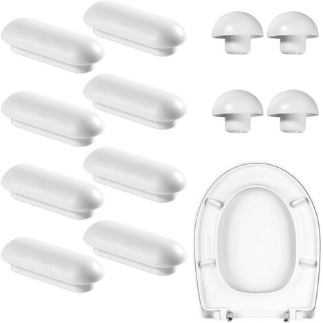Lot de 12 tampons pour siège de WC, tampon de rechange pour siège de WC, espaceurs pour siège de WC, pour la maison, le bureau, l'hôtel (1/5)