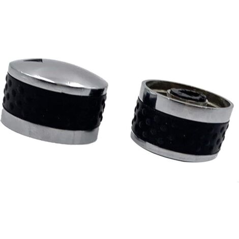 Lot de 2 boutons de commande universels en métal pour barbecue à gaz - Convient pour tous les types d'appareils avec tige de type D de 8 mm (1/5)