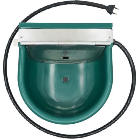 Abreuvoir Chauffant Cheval Abreuvoir Chevaux Exterieur Automatique ,Avec Valve Flotteur RéGlable & Trou Drainage,Pour Bovins ChèVre Abreuvoir BéTail(Eu)(vert foncé)
