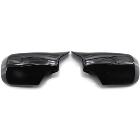 1 paire matériau ABS de boîtier de rétroviseur en le boîtier de couvercle de rétroviseur est compatible avec BMW E46 316i 318i 318d 320d 320i 323i 325i 328i 330d 330i 98-05 - Noir brillant (1/3)