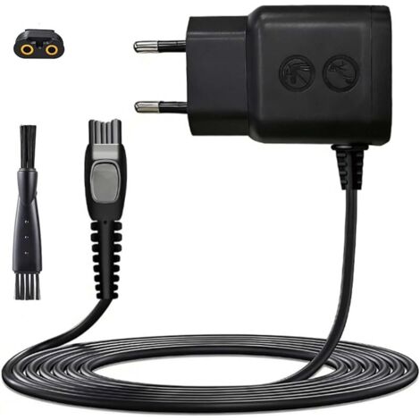 Chargeur de rasoir électrique HQ8505 15 V 0,36 A 5,4 W, compatible avec Philips 3000, 5000, 7000, 9000, HC5630 et MG575, câble de charge de 1 m (avec brosse de nettoyage)