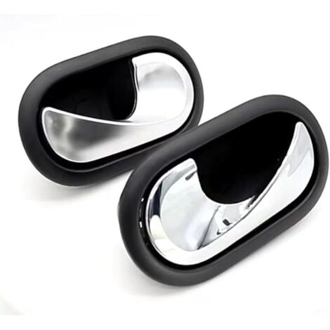 Poignée de porte intérieure d’intérieur de voiture compatible avec Renault Master MK3 Megane II Clio III Scenic II - Chrome (1/3)