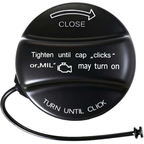 Bouchon de réservoir avec sangle de maintien compatible avec BMW E39, E46, E60, E61, E84, E87, E90, E92, X3, X5, MINI, remplacement de bouchon de réservoir 16117222391, 16117470341 (noir) (1/5)