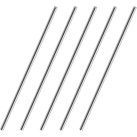 6 pièces Tige Acier Inoxydable, Tiges Rondes Solide 5mm x 300mm Tiges Acier Inox, Barre Rond Solide pour Divers Arbre Bricolage Artisanat Modèle Voiture Avion