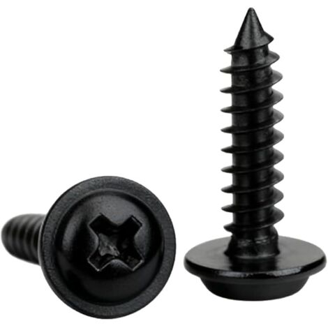 20 Pièces Vis Autotaraudeuses M4.2x16mm,Vis Cruciformes à Bois en Acier au Carbone, Tête Ronde avec Rondelle,Tête Large Bombée pour Bois Meubles,Métal (1/5)