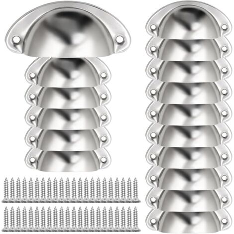 16 Pièces Poignée Coquille Vintage Métal, Poignées de Tiroir Coquille Avec Vis, Poignée Meuble Coquilles pour Placard, Tiroirs, Armoire (1/5)