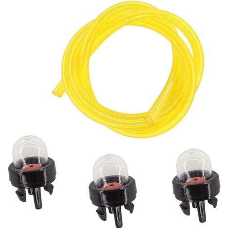 Primer Lot de 3 pompes de carburateur avec tuyau de carburant pour Stihl FS36 FS40 FS44 FS120 FS200 MS210 MS211 MS230 MS250 188-512, 4130 350 6200 (1/3)