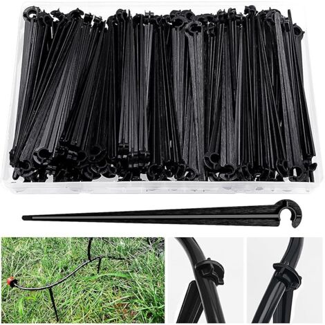 100 Pièces Piquets de Support de Tuyau D'irrigation, D'irrigation D'égouttement Support, Irriging Drip Support Stakes, pour Tube d'égouttement 4/7mm, pour Potagers, Jardins, Parterres (1/5)