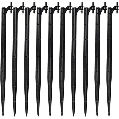 10 Pièces 30cm Piquets de Support D'irrigation Goutte à Goutte, Nozzles Irrigation Jardin D'insertion, Buses D'irrigation de Jardin Support D'insertion au Sol, pour Jardin, Plantes (1/5)