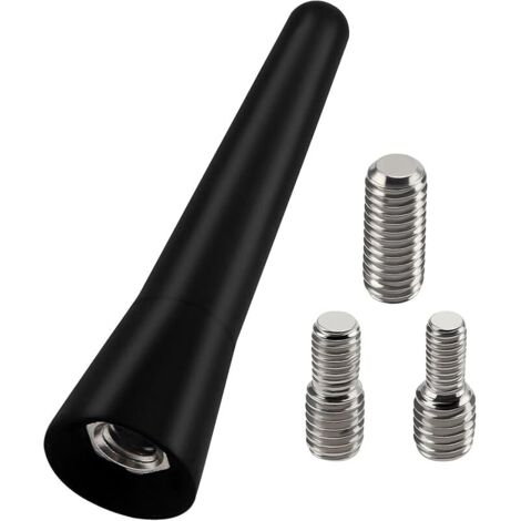 6.5cm Mini Antenne Voiture Courte, FM/AM Tige d'antenne de Voiture, Mini Antenne de Voiture Universelle, avec 3 Vis M4/M5/M6, pour la Réception Radio FM/AM (1/5)