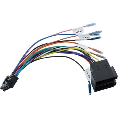 1 Pièce Adaptateur de Faisceau 20 Broches vers ISO Adaptateur Stéréo de Voiture de Remplacement, fils d'accessoires Universels avec Lignes de Commande au Volant et Inverse 21,5 cm (1/5)