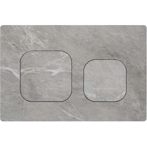 Plaque de Commande WC Compatible avec Geberit Duofix Sigma, Delta et Basic, Kit de Rechange avec Tiges de Poussée et Cadre de Montage pour UP300 & UP320, 245 x 164 mm(Gris-Y6-B)