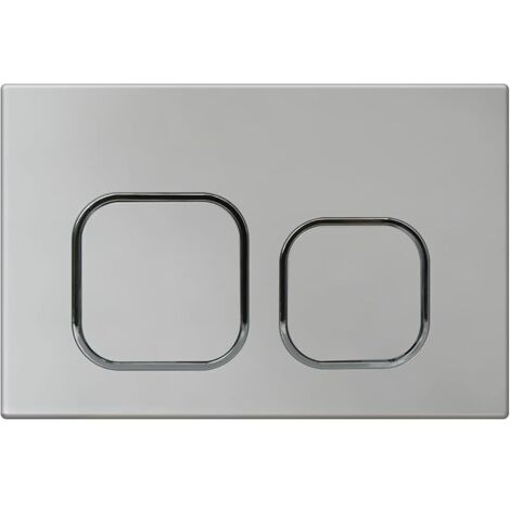 Plaque de Commande WC, Compatible avec Geberit Sigma, UP300&UP320, avec Double Chasse, Dimensions 243×162 mm, Équipée d'un Set de Leviers de Chasse et d'un Cadre d'Installation.(Gris argenté)