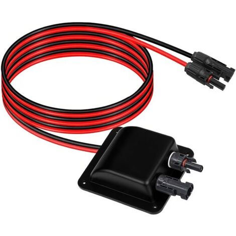 Solar Presse-Étoupe d'Entrée de Câbles, Solaire Passe-Toit, Solaires Boîte de Câble, 2 M 10 AWG avec Connecteur, pour Caravane Bateau Camping Car