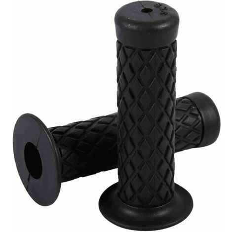 Poignées de Guidon Universelles Vintage en Caoutchouc Souple Poignées de Moto en Silicone Antidérapantes pour Dirt Bike Cruiser Scooter Noir Blanc Rouge Foncé 22 mm 7/8 Pouce 1 (1/5)