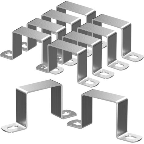 Lot de 10 colliers de serrage carrés en acier inoxydable 304 - 40 × 40 mm - Pour portes d'entrée, fenêtres, approvisionnement en eau et autres tuyaux (1/5)