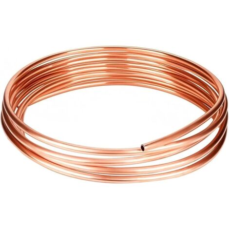 Tube en Cuivre Souple de 2M, Tuyau Rond en Cuivre de Frein OD 4mm/ID 3mm, pour la Technique de Réfrigération, Générateurs (1/5)