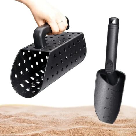 Pelle à Sable Détection Métaux, Tamis à Sable Léger, Cuillère à Sable de Plage Portable, pour Détection de Métal et Chasse au Trésor (1/5)