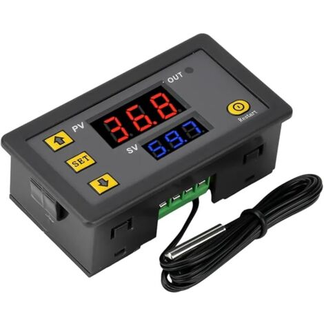 Régulateur de Temperature Numérique W3230 DC 24V avec Sonde, Thermostat de Chauffage Refroidissement Interrupteur, -20℃ à 100℃ (1/5)