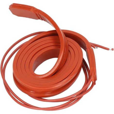 Câble Chauffant, 75W 15x1000mm Cordon Chauffant Antigel, -30°C-200°C Resistance Bande Chauffante pour Tuyaux, Climatiseurs, Compresseurs (1/5)