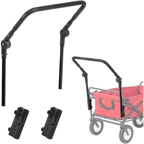 Poignée de Poussée pour Chariot de Transport, Poignée de Rechange pour Chariot de Remplacement, Accessoires de poignée de Chariot,Poignée de Poussée Pliable pour Caravane, Jardin