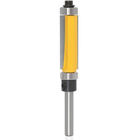 8mm Queue à Affleurer en Carbure de Tungstène, Outil de Fraisage avec Roulement Supérieur et Inférieur pour Travail du Bois (1/5)