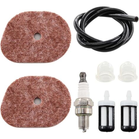 Carb Filtre à air Filtre à Carburant Bougie d'allumage pour Stihl FS40 FS50 FS50C FS56 FS56R FS70 FS70RC KM56 KM56RC FC56 FC70 HT56C Tondeuse Débroussailleuse 4144 124 2800, 0000 350 3513 (1/5)