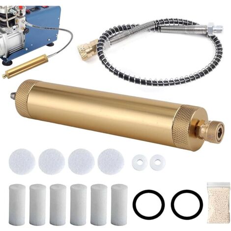 Filtre De Compresseur D'Air, RéGulateur De SéParateur Huile-Eau 17 PièCes Kit De Filtre De Compresseur D'Air Q35 Pcp Pompe De Filtre à Air SéParateur D'Eau Et D'Huile SéParateur D'Eau De Compresseur (1/5)