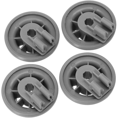 Lot de 4 roues de rechange pour panier inférieur de lave-vaisselle 611475 165314 00611475 pour Bosch Siemens Neff pour lave-vaisselle Beko