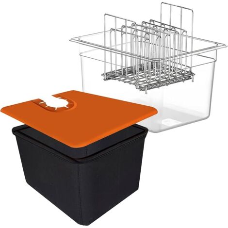 Récipient Sous Vide avec Couvercle et Grille Conteneur Cuisson sous Vide Basse Température avec Isolation 12L Recipient pour Cuiseur Sous Vide, Récipient Transparent Multifonction (1/5)