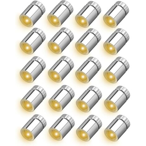20pcs Mini Lumières LED, Mini LED a Pile, Petite Lampe LED Maison de Poupée, Miniature Lampes Jouets Accessoires pour Décoration de Fête, Construction de Modèles Bricolage(Lumière Blanche Chaude)