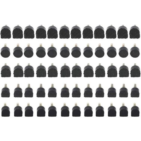 Embouts à Talon, 60pcs (5 taille différente) Chaussures à talons hauts de réparation Conseils Taps Goupille Ascenseurs Remplacement pour Chaussures de Femmes Talons Hauts Conseils Accessoires Noir (1/5)