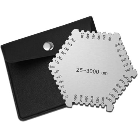 Peigne de Film Humide 25-3000um, Jauge d'Epaisseur de Film Hmide en Acier inoxydable de Haute Précision, pour la Mesure de Peinture, du Revêtement de Vernis