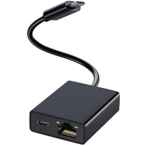 Adaptateur Ethernet pour Fire TV Stick, adaptateur réseau Ethernet compatible avec 4K Fire Stick, adaptateur micro USB vers RJ45 LAN