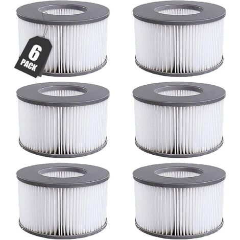 Filtre Spa Lite pour Mspa, 6 pcs Filtre pour Whirlpool MSpa à Partir de 2020, Filtre pour Mspa Lite, Cartouche de Filtre à Eau pour Piscines Gonflables, Bains à Remous et Spas (1/5)