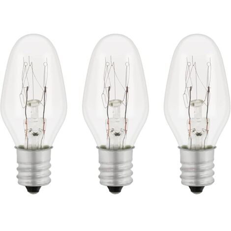 E12 7W Ampoule de Remplacement, Blanc Chaud 2700K, 40LM, AC 230V, Ampoules Incandescentes, pour Ampoule d'orientation, Lampe en Cristal à Sel, Lampe en Pierre de Sel, Veilleuse, Lot de 3 (1/5)