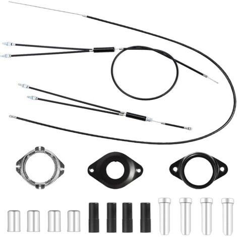 Câbles de frein gyroscopiques pour vélo BMX avant + arrière (supérieur + inférieur) avec rotor rotatif, ensemble de conduites de frein de vélo BMX pour la Plupart des Systèmes Gyro Pièces Vélo