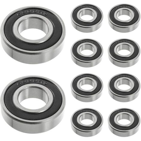 6900 2RS Roulement a Bille, Fabriqué en Acier à Roulements 10 mm x 22 mm x 6 mm, Roulements à Billes à Gorge Profonde Doublement Blindés(10 Pcs)
