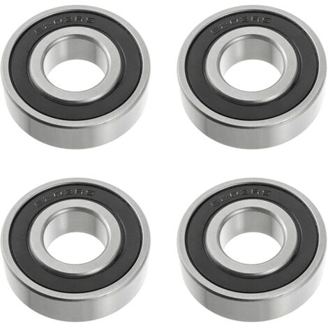 6203 2RS Roulement a Bille, Fabriqué en Acier à Roulements 17 mm x 40 mm x 12 mm, Roulements à Billes à Gorge Profonde Doublement Blindés(4 Pcs)