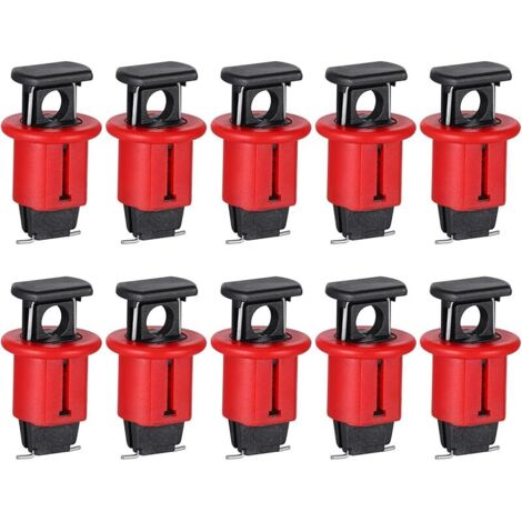Disjoncteur Miniature 20pcs Professionnel Interrupteur à Air Verrouillage de Sécurité Électrique Disjoncteur pour Isolation de Courant Rouge (1/5)