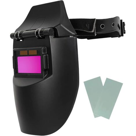 Masque de Soudage, Casque de Soudage Solaire Monté sur la Tête de Réglage du Noircissement Automatique du Casque, Capteur de Sensibilité élevée, Alimenté à L'énergie Solaire (Avec 2 Coussinets) (1/5)